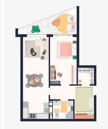 Двокімнатна квартира з терасою | Новобудова | Нова Англія Київ