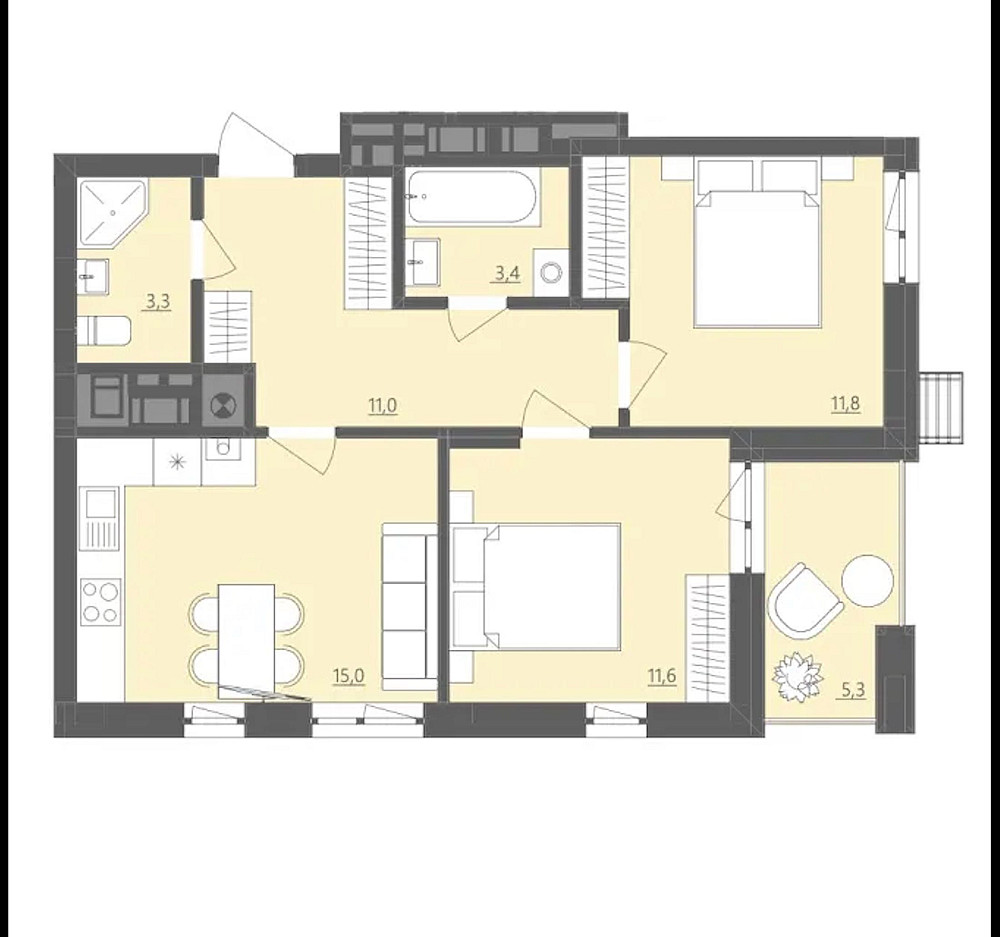 Квартира біля Львова! 2 кімнати, тераса, новобудова, Пустомити Пустомити - зображення 1