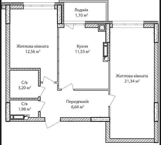 Актуальна!!! Двокімнатна квартира з документами. Синергія Сіті. Без % Ирпень