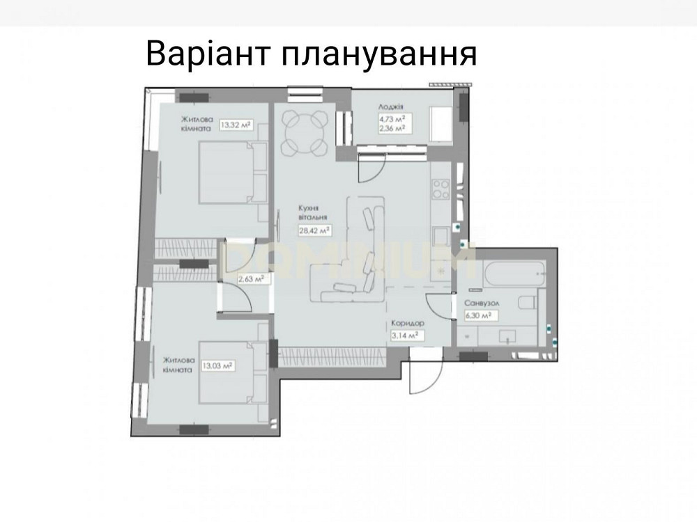 Продаж 2-ох кімнатної квартири в новобудові м. Хуст Хуст - изображение 7