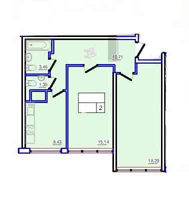 Редкое предложение! Состояние от строителей! 2-ком! Без комиссии! Лиманка