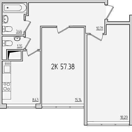 Редкое предложение! Состояние от строителей! 2-ком! Без комиссии! Лиманка