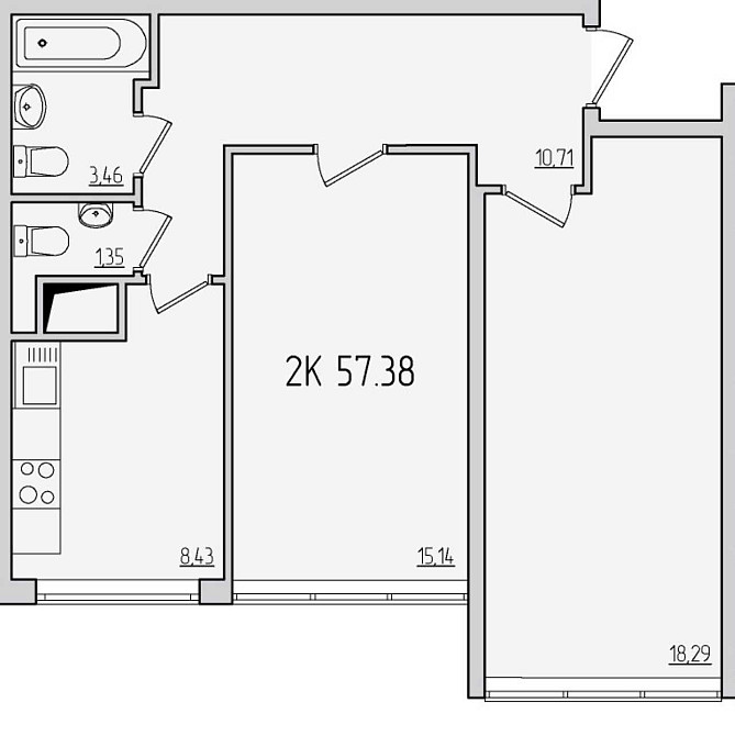 Редкое предложение! Состояние от строителей! 2-ком! Без комиссии! Лиманка - изображение 3