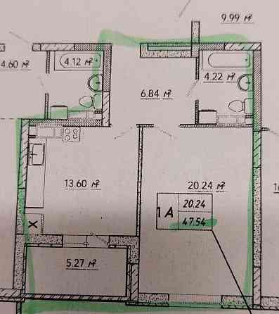 Поліська, 6, 1-кімн квартира 47.54 м ЖК "Вудсторія" Київ