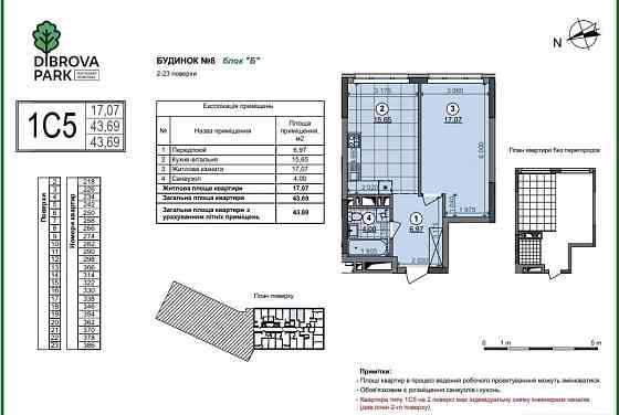 1к квартира ЖК ДІброва парк  БЕЗ% Київ