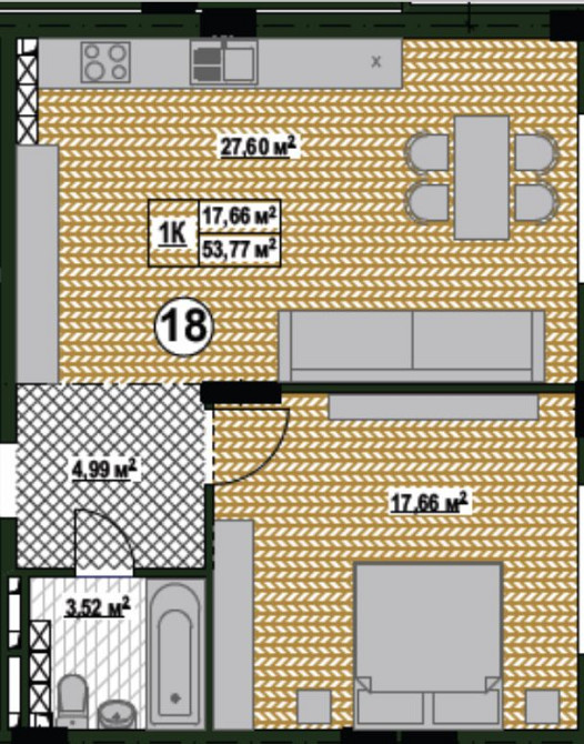 Продаж житла з виходом на власну терасу ,53,77м2 ,м.Лісова Київ - зображення 3