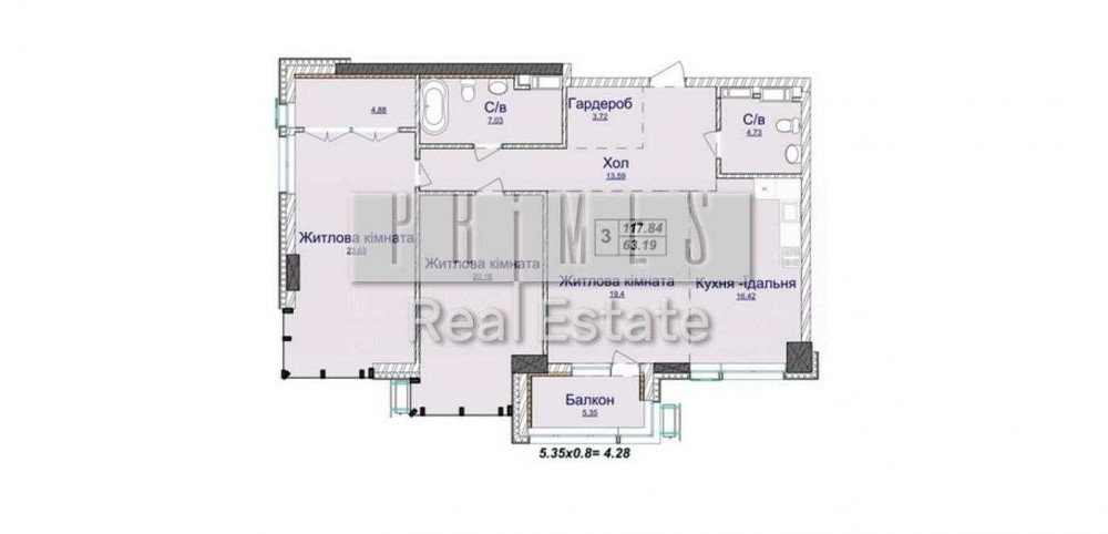 Продажа 3к квартиры, 115м2, Верхогляда, Новопечерские Липки Київ - зображення 3