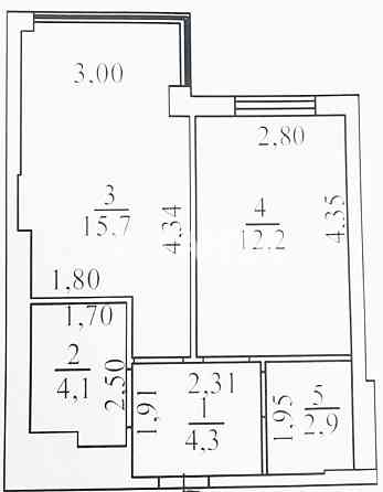 1-комнатная 40м в сданом  ЖК  «Акварель-8» Одеса