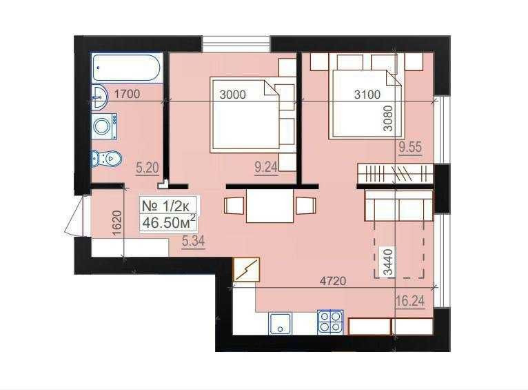 2-х кімнатна квартира Мила - зображення 8