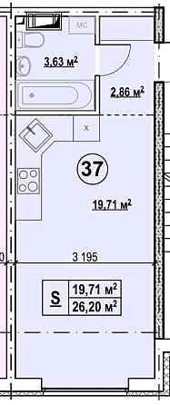Продаж квартири студії біля метро Дарницького району! Київ