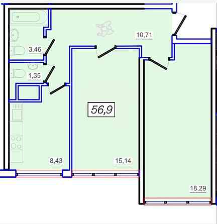 Срочно! Продам двухкомнатную квартиру на Таирова, без допзатрат! Одеса