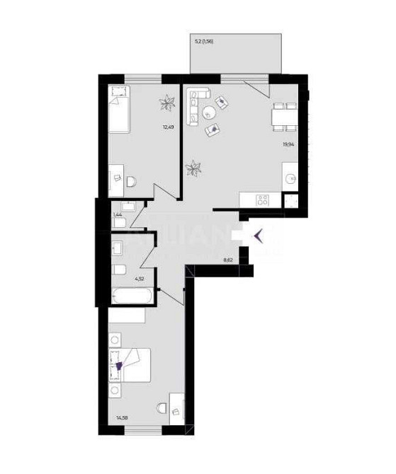 Функціональна 2к квартира  у малоповерховому елітному ЖК Івано-Франківськ - зображення 2