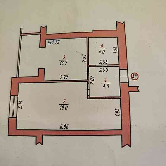 38721 продаж в 1 кімнатній квартири в зданій та обжитій новобудові Хмельницький