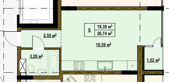 Акція! Квартира, Деснянський район, 26кв.м, з балконом Київ