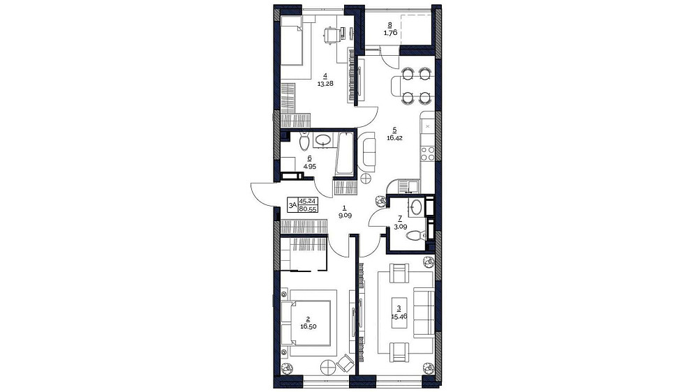 Продам 3-кімнатну квартиру,Оболонський район, Мінський масив TB Київ - зображення 8