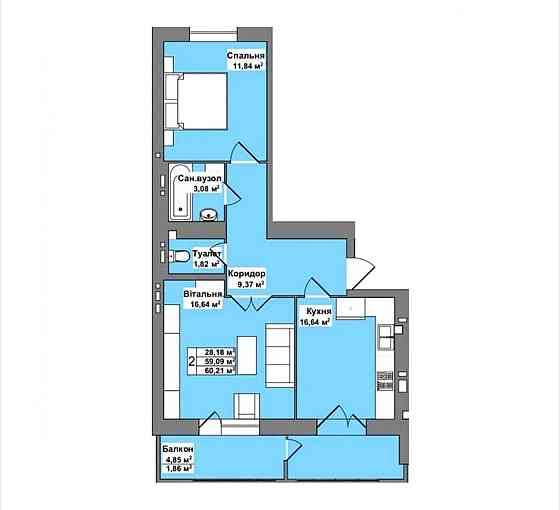 БЕЗ КОМІСІЇ ! Продаж 2 кім квартири вул. Тернопільська 42 Львов