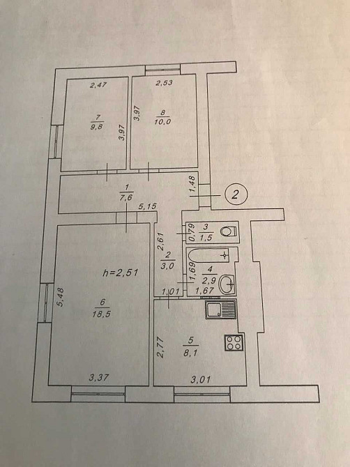 Трикімнатна квартира в м. Ромни, з індивідуальним опаленням, торг Ромни - зображення 2