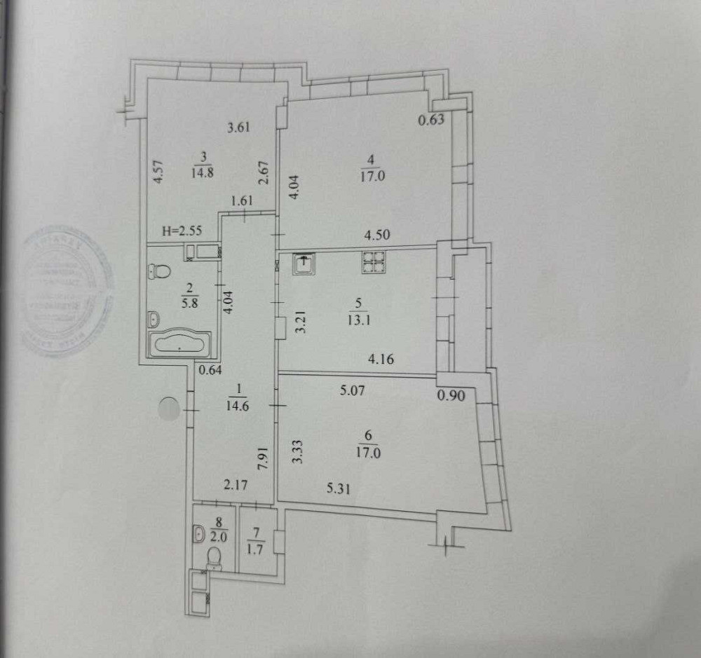 444$ за 1м2 ДОМ ЗАСЕЛЁН! ЖК Меридиан Продам 3 комн. квартиру S=90м2 AB Харьков - изображение 1