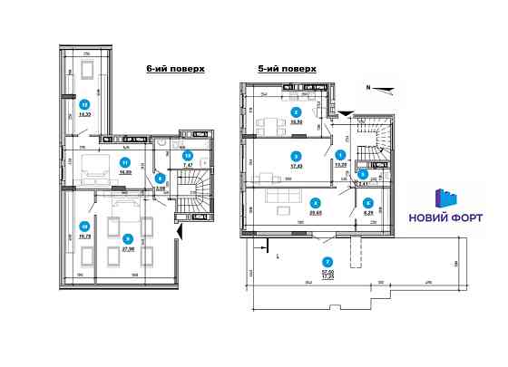 Продаж 4кім. квартири в двох рівнях з терасою на даху площею 171,1 м2 Львов