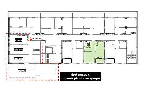 Продаж 4кім. квартири в двох рівнях з терасою на даху площею 171,1 м2 Львов