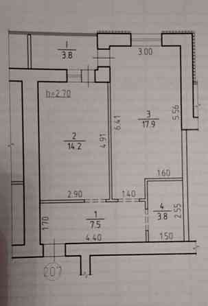 Однокімнатна квартира ЗСУ 1 (Інтернаціоналістів 1) 47м2 Сумы