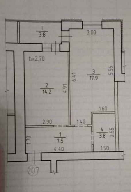 Однокімнатна квартира ЗСУ 1 (Інтернаціоналістів 1) 47м2 Сумы - изображение 3