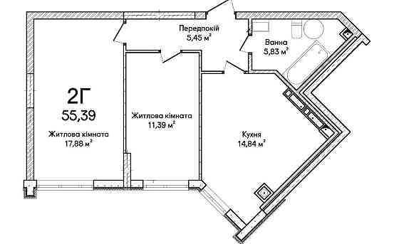 Лише 42500 грн/м2 за двушку.Здача в цьому році.Краща новобудова Ірпеня Ирпень