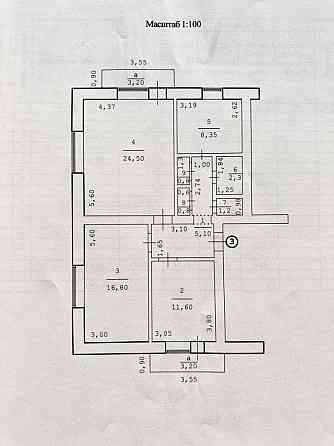Продаж 3 кімнатної квартири по вулиці Промислова Тячів