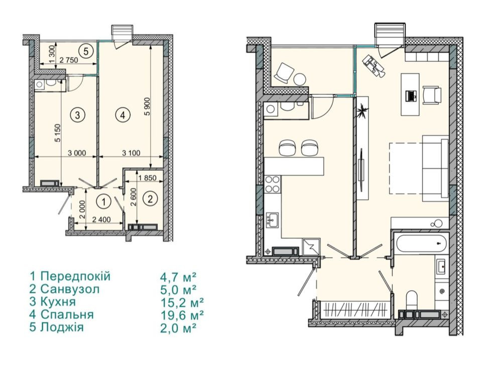 Власник. Продам 1 к квартиру, с. Софіївська Борщагівка, ЖК Sense City Софіївська Борщагівка - зображення 1