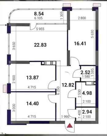 Продам 3к.квартиру ЖК Great, Грейт, Дніпровська набережна Киев