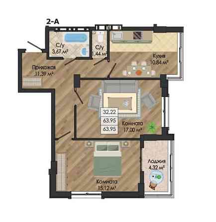 Продам 2-х комнатную квартиру. Вид на море. Еоселя.  Рассрочка Одеса