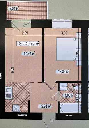 1-кімнатна квартира WEST TOWERS Ужгород