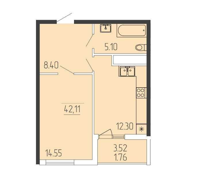 1к квартира в ЖК 65 жемчужина (Краснова). Сдан! Odesa - photo 5