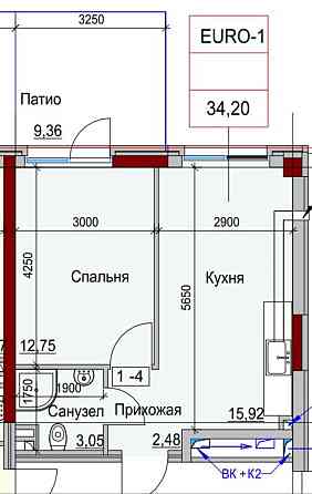 Продам 1 комн квартиру с патио! ЖК Пространство на Дачной, Фонтан Одесса