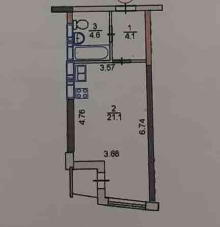 ЖК Каховська 62-А, однокімнатна в ЖК Каховська, без% Kyiv