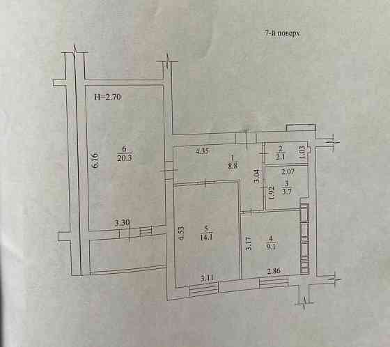 ЖК Левада 2, Продам 2 ком квартиру пл 60м2, этаж 7/16ти! Черновые! A Харьков