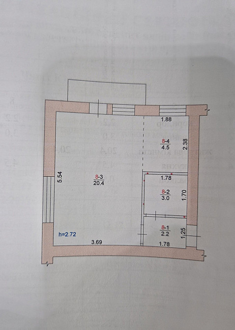 Квартира-студия на 2-м этаже. Площадь Мира. Ізмаїл - зображення 7