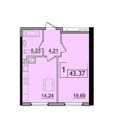 Лучшая цена за кв.м в сданном доме на Сахарова. 1к квартира 43 м Крижанівка