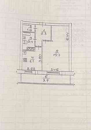 Продам 1к 12 квартал ул Квартальна ( Гладкова ) Днепр