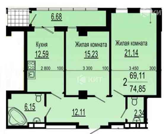 2к., 75м2, Центр, м. Наукова (Научная, ЖК Павловский квартал), 128450 Харьков