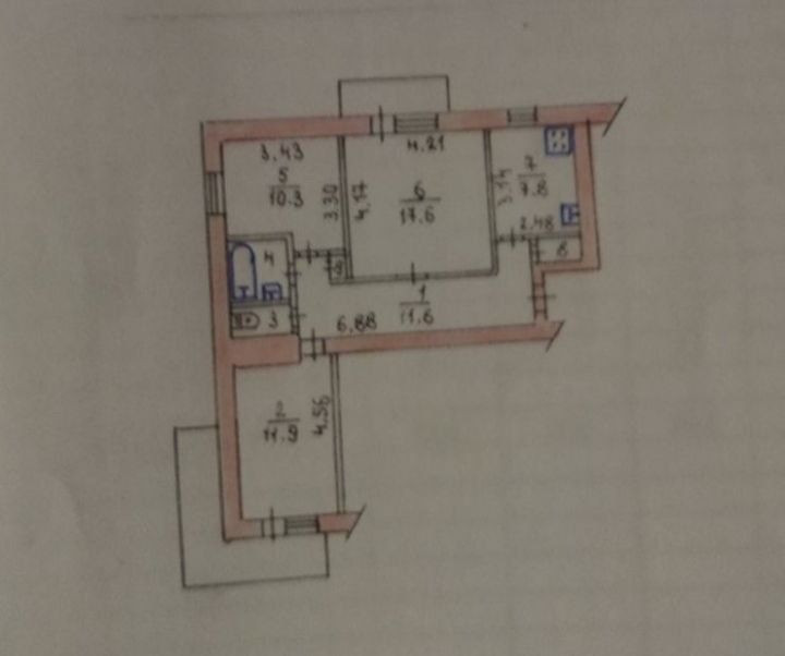 Трикімнатна квартира чешка 68 кв.м Київська з ремонтом Коростень - зображення 7