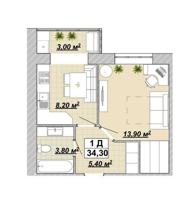 Центр,однокімнатна квартира ЖР Княгинин,продам,Галицька-Васильянок Івано-Франківськ - зображення 2