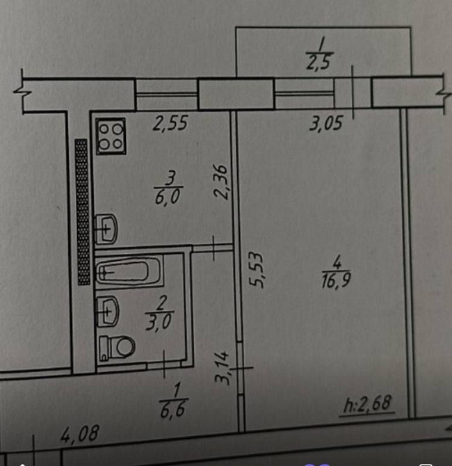 Продається  красива 1-кім квартира в центрі на 3 поверсі Сумы - изображение 5