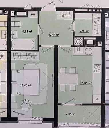 Продаж 1 кім новобудови у Зданому Будинку Черновцы