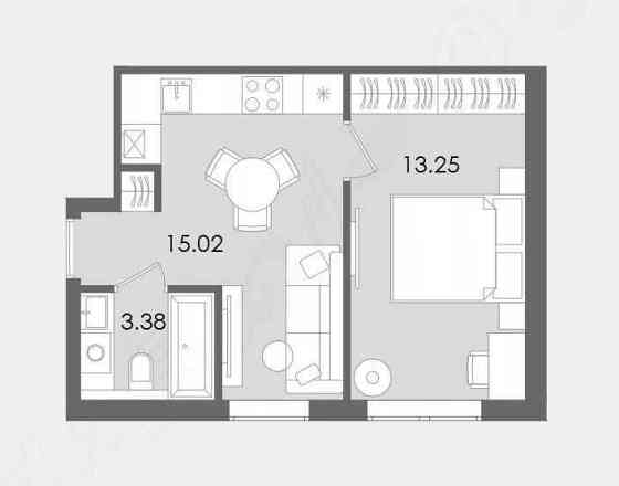 1-кімнатна квартира 31.6 м² у ЖК з охороною — готова до ремонту! Святопетрівське (Києво-Свят.р-н)