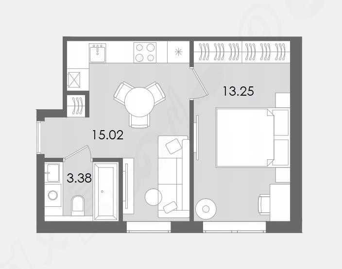1-кімнатна квартира 31.6 м² у ЖК з охороною — готова до ремонту! Святопетрівське (Києво-Свят.р-н) - зображення 2