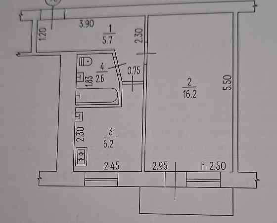 Продається однокімнатна квартира Умань
