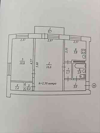 2-кімнатна квартира, вул. Кропивницького, 32 у Покровському р-ні Кривой Рог