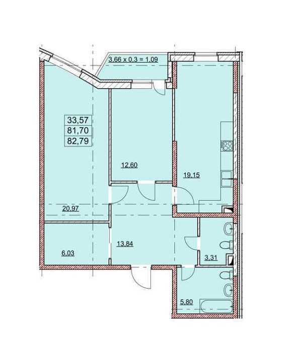 2к квартира в сданном доме в Аркадии. 8 этаж. 1063 у.е / кв.м Одесса - изображение 2