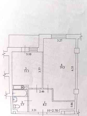D1M Продам 1 кімнатну квартиру з документами в ЖК Спортивний. Харьков